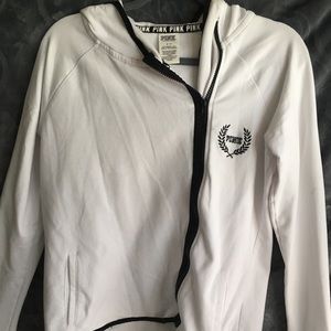 PINK Victoria’s Secret White Zip Up Hoodie!